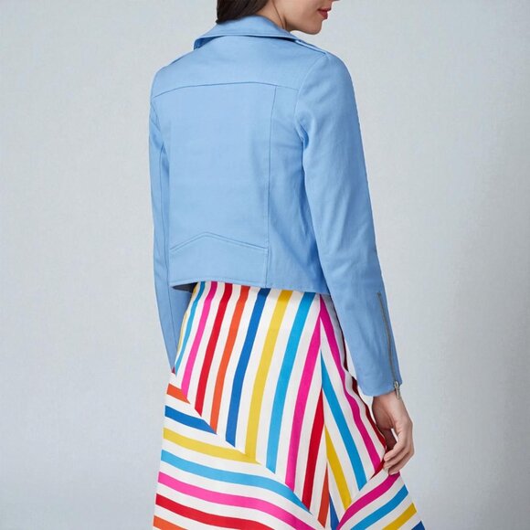 Color Me Courtney Dennis Biker Jacket Size 4 - Picture 2 of 14